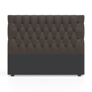 Deep Buttoned Brown Queen Headboard